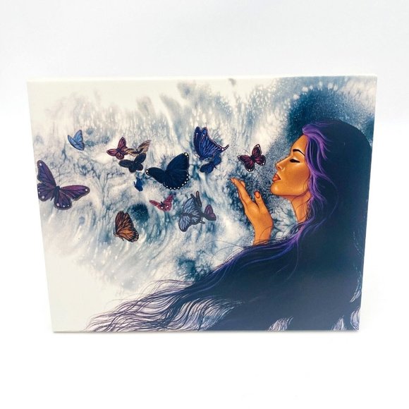 Flight Of Fancy Artist Traci Rabbit Purple Butterfly Native American Artwork - Picture 1 of 5